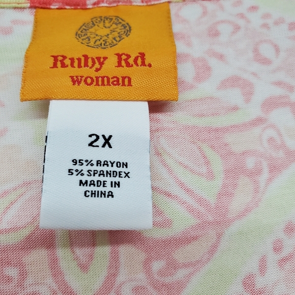 Ruby Rd  women's  top. Size 2x NWT happy daze - Picture 9 of 9